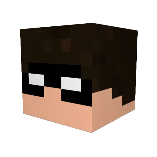 Gattor09 Minecraft avatar head, 3D render