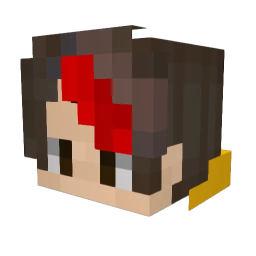 Gau46 Minecraft avatar head, 3D render