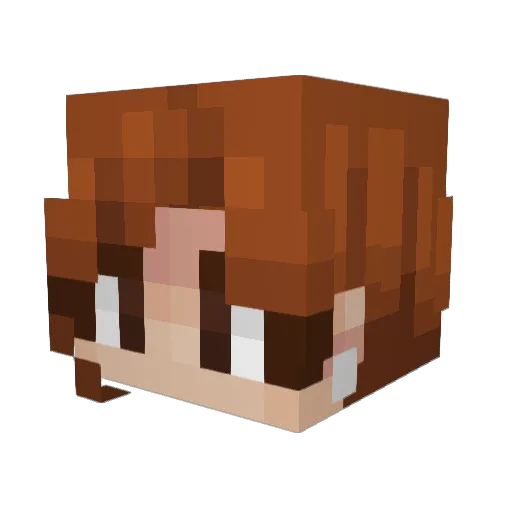 Gau9e Minecraft avatar head, 3D render
