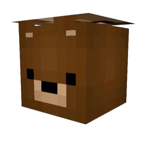 Gaubite Minecraft avatar head, 3D render