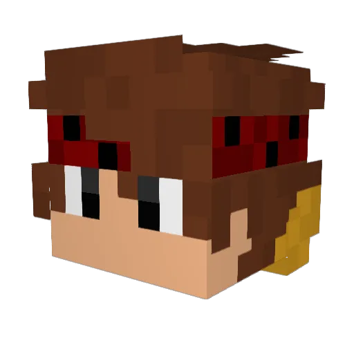 Gaude22 Minecraft avatar head, 3D render