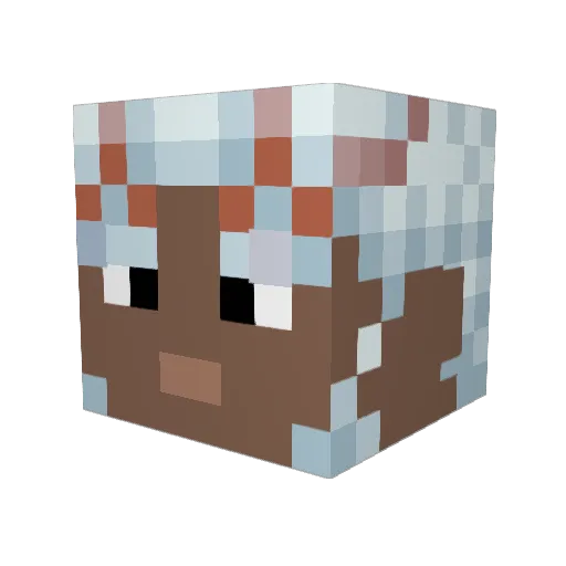 Gaudy89 Minecraft avatar head, 3D render