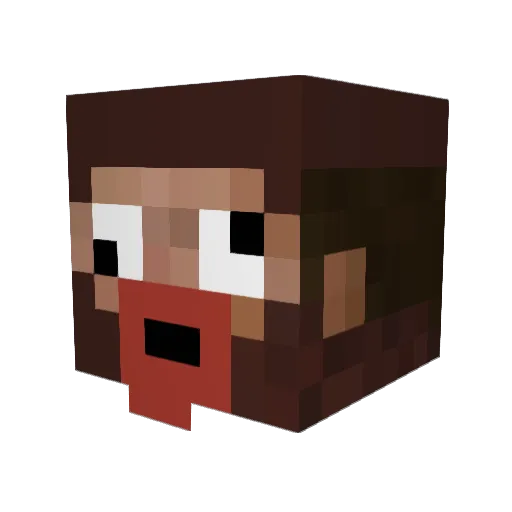 GaukiLodex Minecraft avatar head, 3D render
