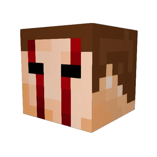 Gauldie Minecraft avatar head, 3D render