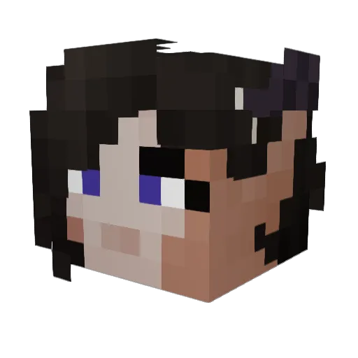 Gaullia Minecraft avatar head, 3D render