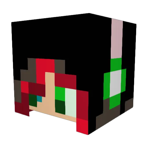 Gaulse Minecraft avatar head, 3D render