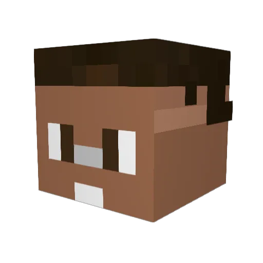 GaunaJ Minecraft avatar head, 3D render