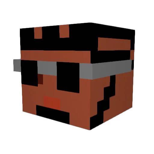 Gauner69 Minecraft avatar head, 3D render