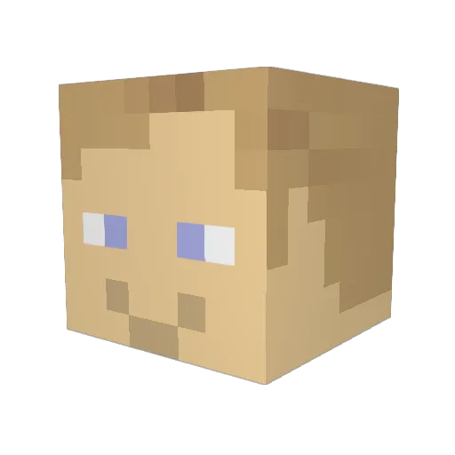 GauntEwe Minecraft avatar head, 3D render