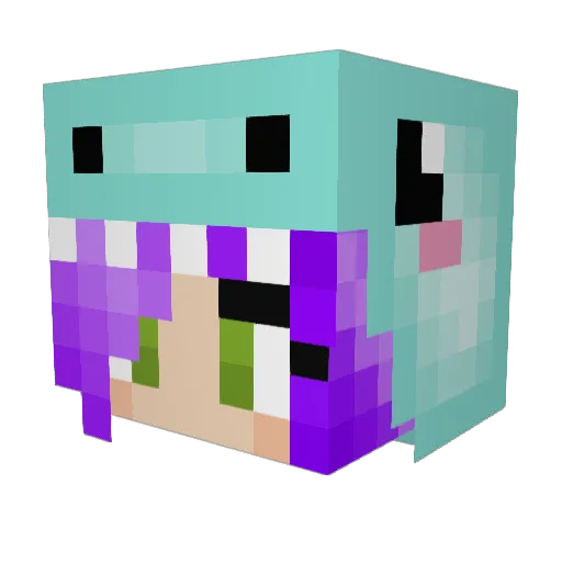 GaurdianAngel14 Minecraft avatar head, 3D render