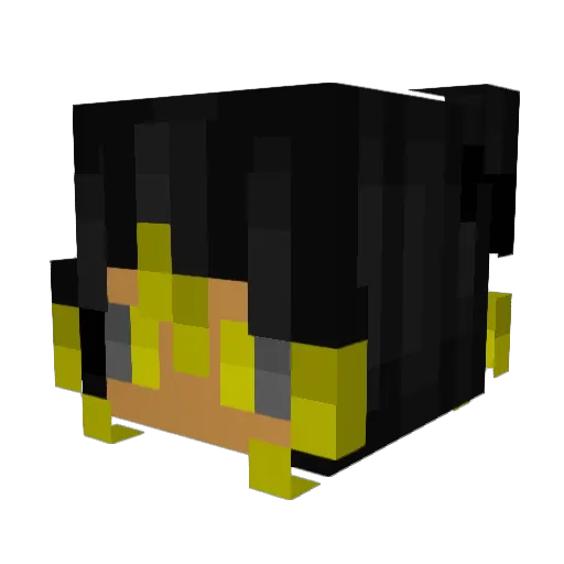 GauruGura Minecraft avatar head, 3D render