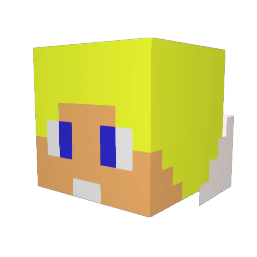 Gauss01 Minecraft avatar head, 3D render