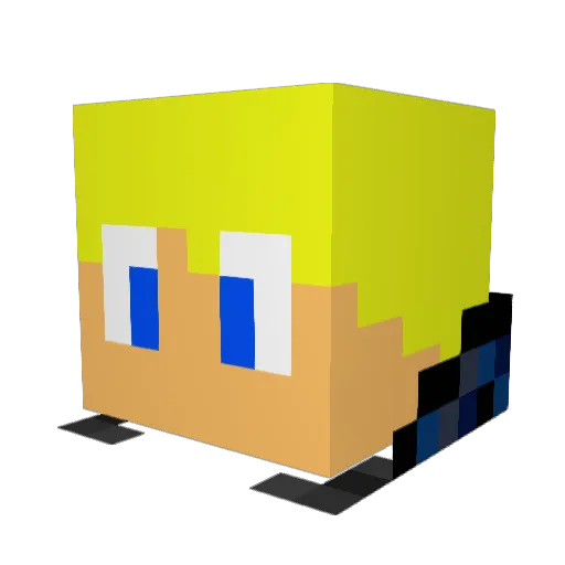 Gautaz Minecraft avatar head, 3D render