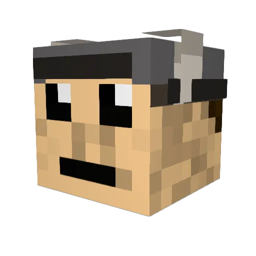 Gauti20 Minecraft avatar head, 3D render