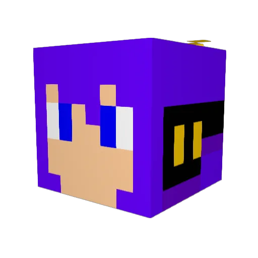 Gautr Minecraft avatar head, 3D render