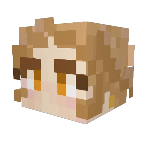 Gavala Minecraft avatar head, 3D render