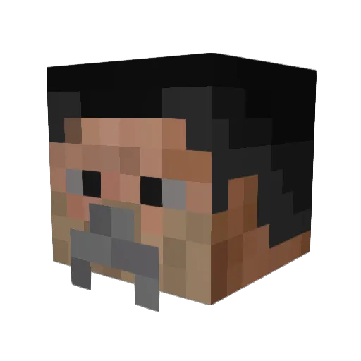 Gavao Minecraft avatar head, 3D render