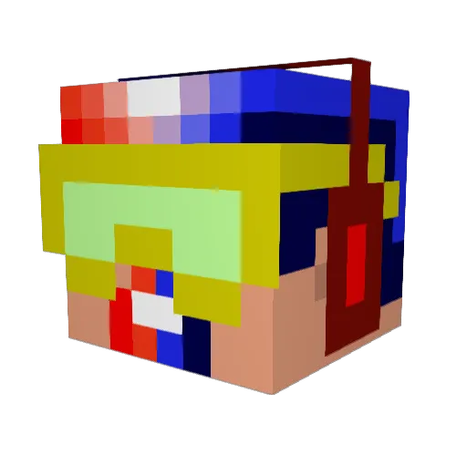 Gavaran Minecraft avatar head, 3D render