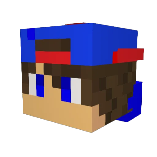 GavdaBEAST Minecraft avatar head, 3D render