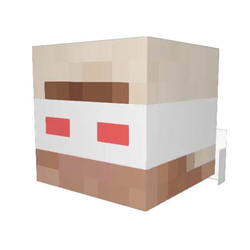 Gavenii Minecraft avatar head, 3D render