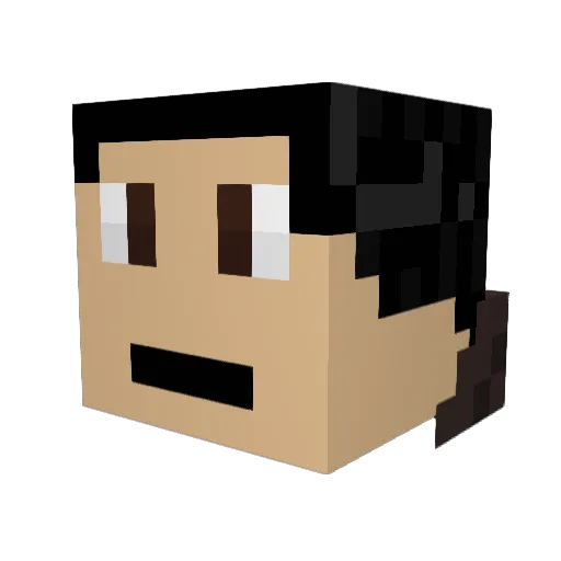 GavinFromWeb Minecraft avatar head, 3D render