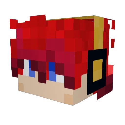 GavinSenpai Minecraft avatar head, 3D render