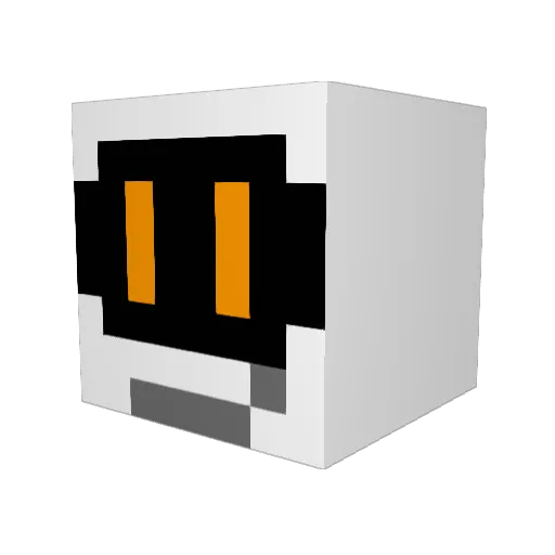 Gavin_Orange Minecraft avatar head, 3D render