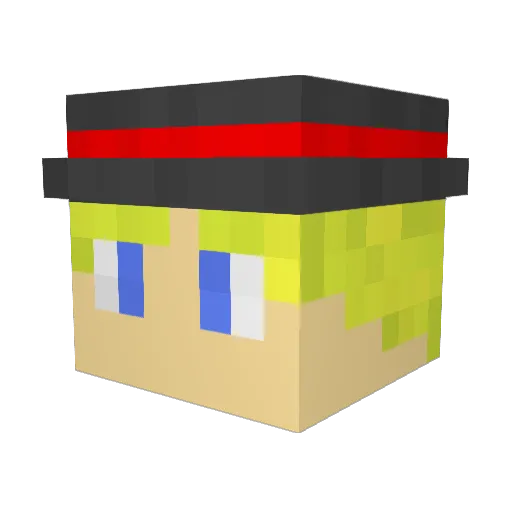 GavinandLink Minecraft avatar head, 3D render