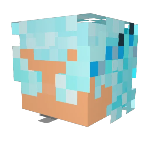Gavinos Minecraft avatar head, 3D render