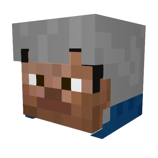 GavrMan Minecraft avatar head, 3D render