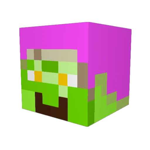 Gavrillo Minecraft avatar head, 3D render