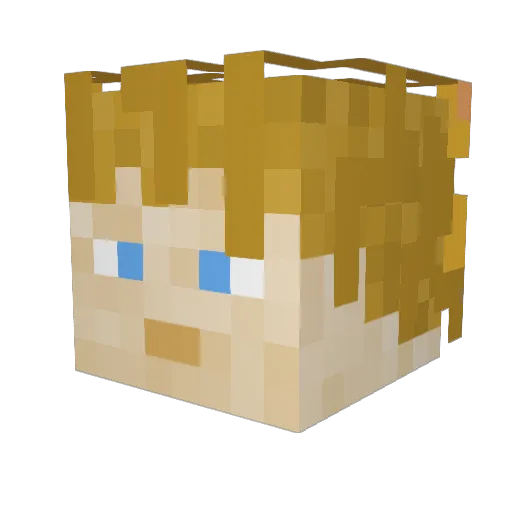 Gavroche23 Minecraft avatar head, 3D render
