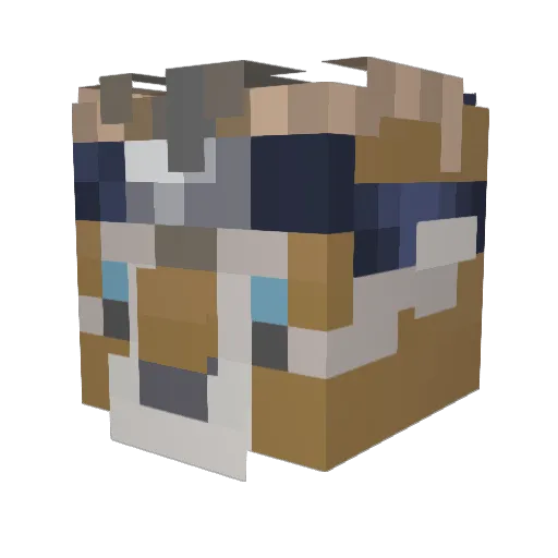 GawainGoat Minecraft avatar head, 3D render