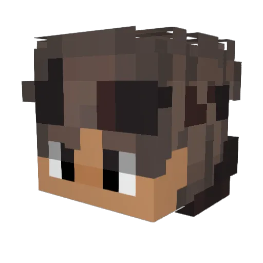 Gawdzie Minecraft avatar head, 3D render