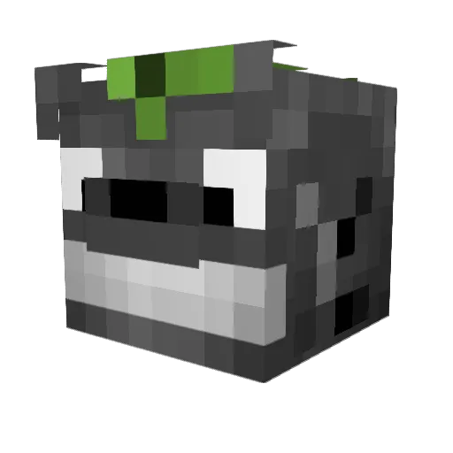GawkWalk Minecraft avatar head, 3D render