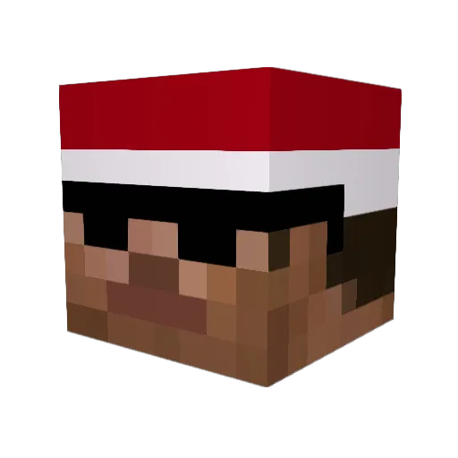 GawkyDrizzle Minecraft avatar head, 3D render
