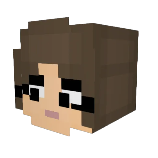 Gawoie Minecraft avatar head, 3D render
