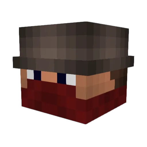 GawrdiaN Minecraft avatar head, 3D render