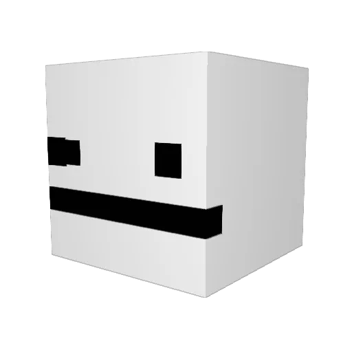 Gaxi12 Minecraft avatar head, 3D render