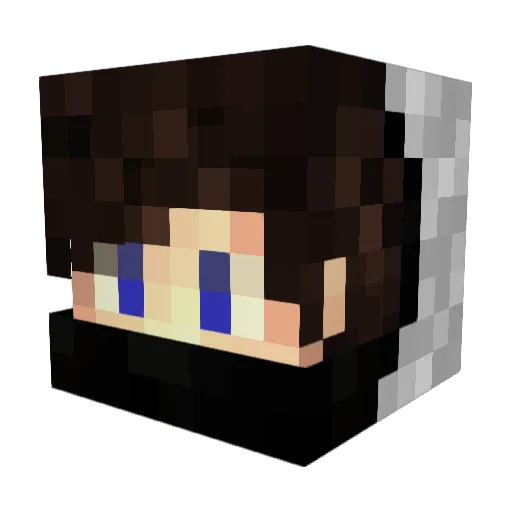GaxlxG Minecraft avatar head, 3D render