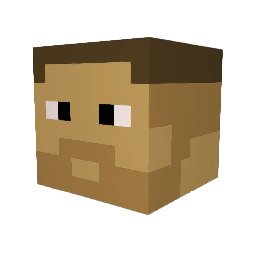 Gay12345 Minecraft avatar head, 3D render