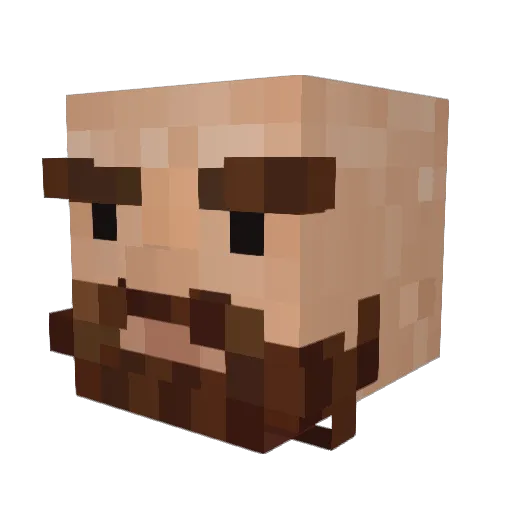GayForDaddy Minecraft avatar head, 3D render