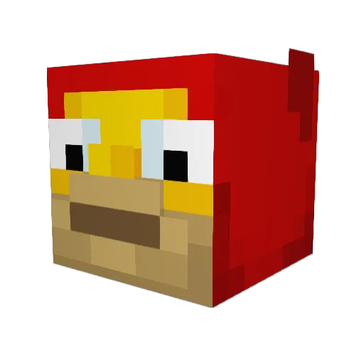 GayGuyLemon Minecraft avatar head, 3D render