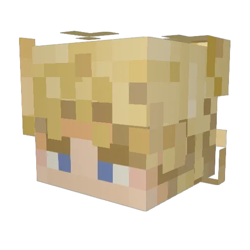 GaySeaOtter Minecraft avatar head, 3D render