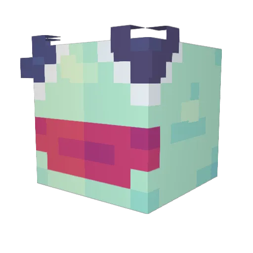 Gaybeeee Minecraft avatar head, 3D render