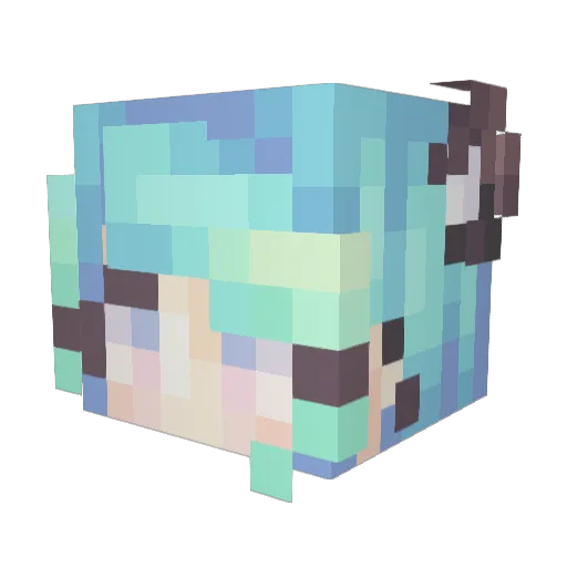Gayblade Minecraft avatar head, 3D render