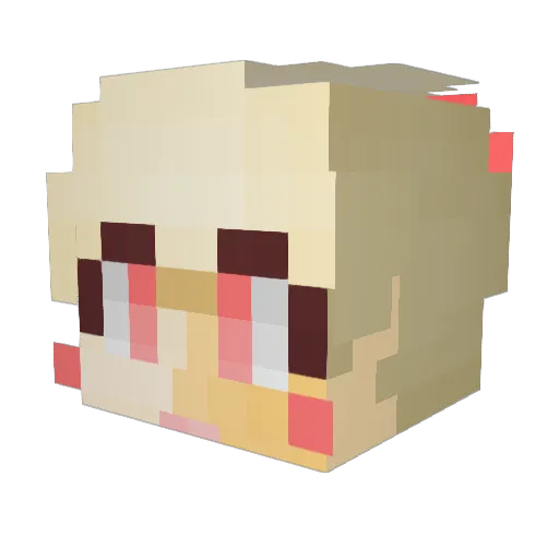 Gayeong_ Minecraft avatar head, 3D render