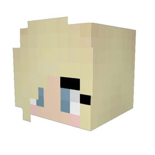Gaym1lff Minecraft avatar head, 3D render