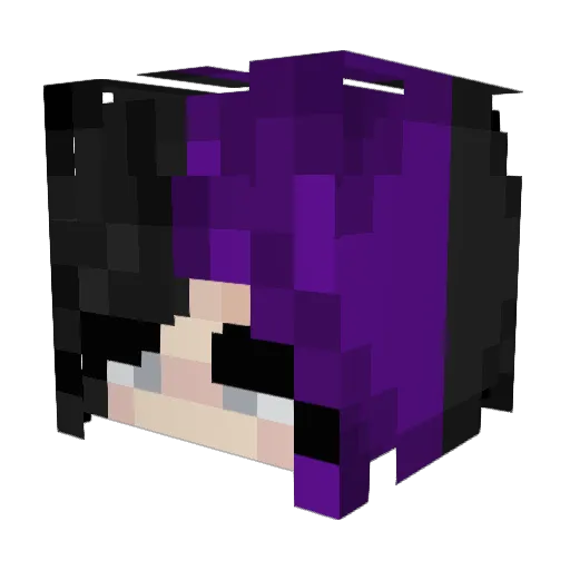 GaymerGoth Minecraft avatar head, 3D render