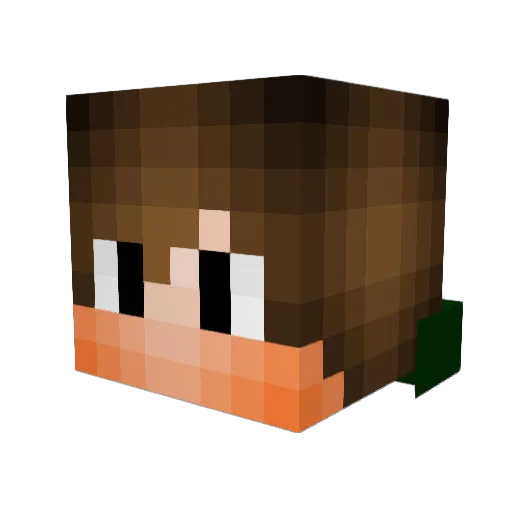 Gayovanni Minecraft avatar head, 3D render